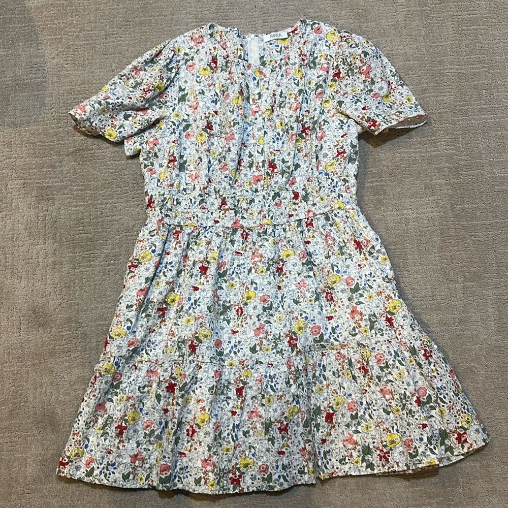 AVARA floral eyelet dress
